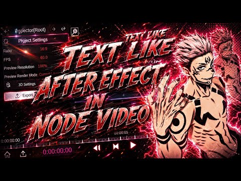 How To Make Advance Text Like After effect in Node Video 🔥🙂‍↔️ + Free pf | Node video AMV tutorial !