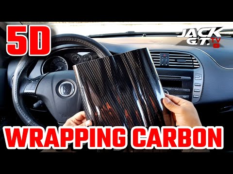 Applicazione pellicola 5D effetto carbonio su interni auto - Wrapping  Carbon 5D