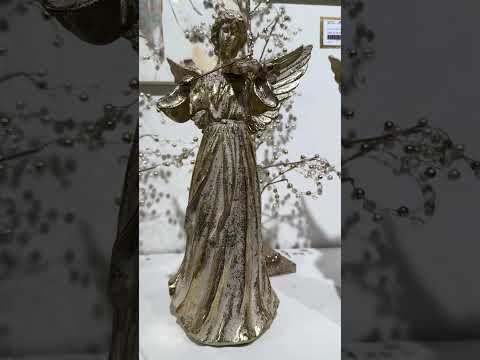 Raz 14" Gold Angel with Instrument Set of 3 Christmas Figures 4311307