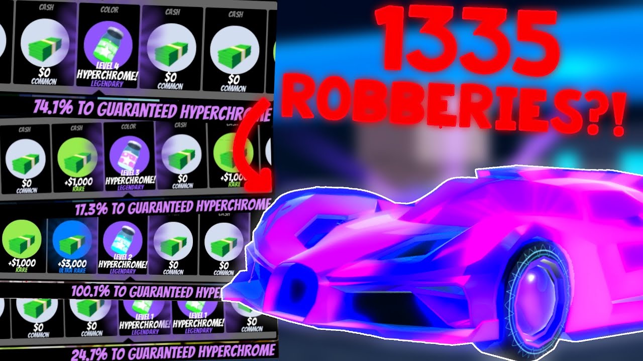 HOW MANY ROBBERIES IS NEEDED TO GET A HYPERCHROME? NEW PITY VALUES CALCULATED In Roblox Jailbreak