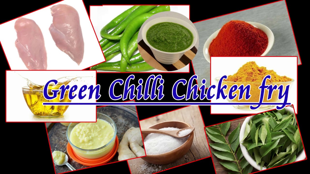 GREEN CHILLI CHICKEN FRY YouTube