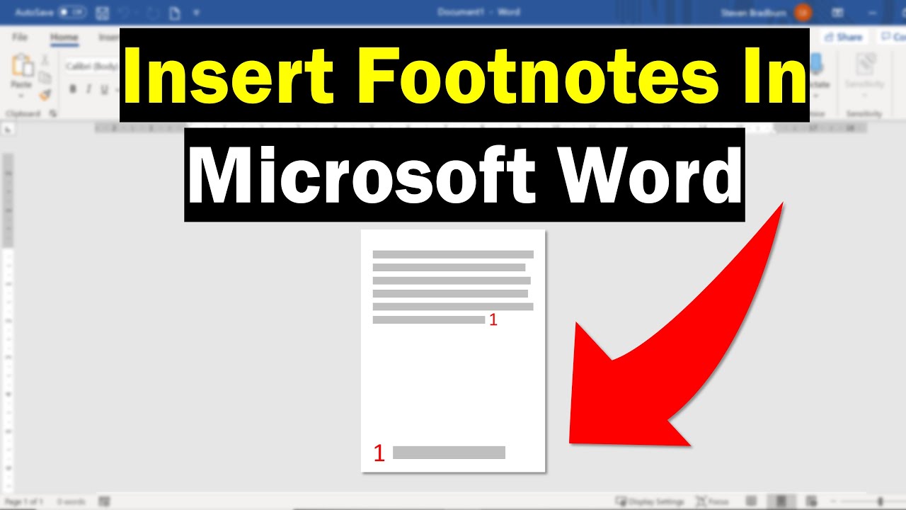 how to make a footnote in word 2013