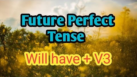 Future Perfect Tense (in Assamese)