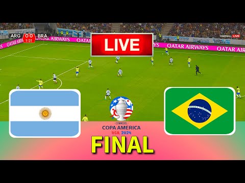 BRAZIL vs ARGENTINA - Final Copa America 2024 | Full Match All Goals | Live Football Match