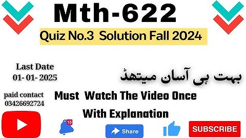 MTH622 - Vectors and Classical Mechanics (Quiz 3) 💯 percent verified Answers