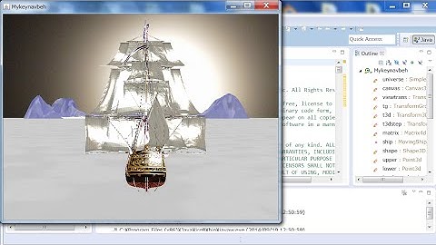How to Fly a Downloaded Free .3ds Ship Model over a Terragen Island in Java 3D (with Source Code)