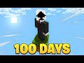 Spending 100 DAYS On One Block In Minecraft