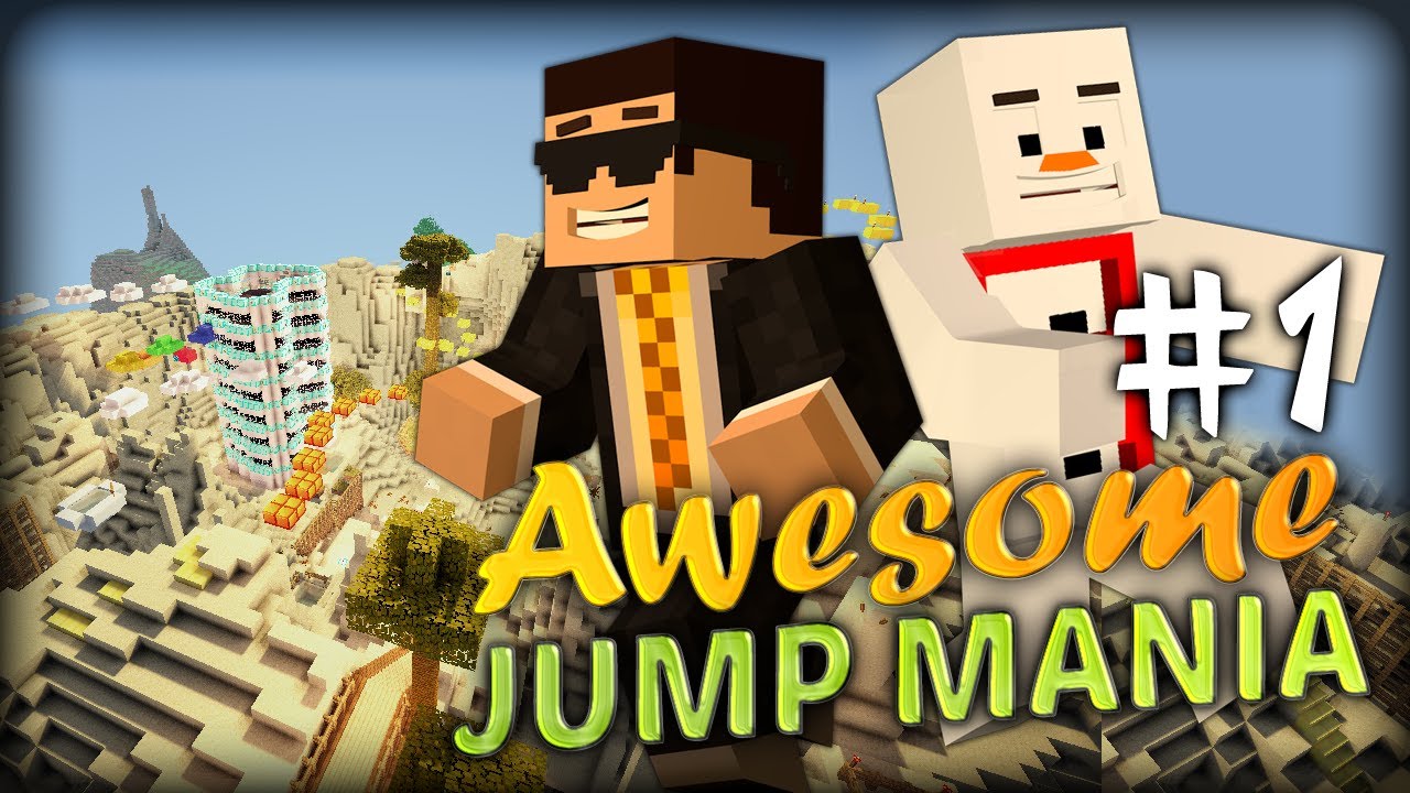 Minecraft: AJM: Awesome Jump Mania #1 "LEARN BULGARIAN!" (EJM rip-off) w/ Baki