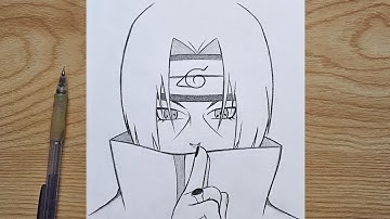How to draw Itachi Uchiha | Itachi step by step | Easy Naruto Anime characters drawing tutorial