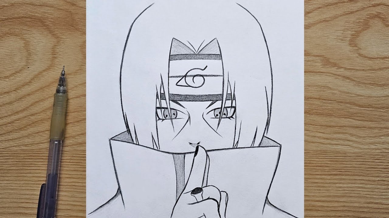 How to draw Itachi Uchiha | Itachi step by step | Easy Naruto Anime characters drawing tutorial