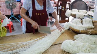 How Rice Noodles Are Made / 百年米粉製作技能 - Taiwanese Traditional Food