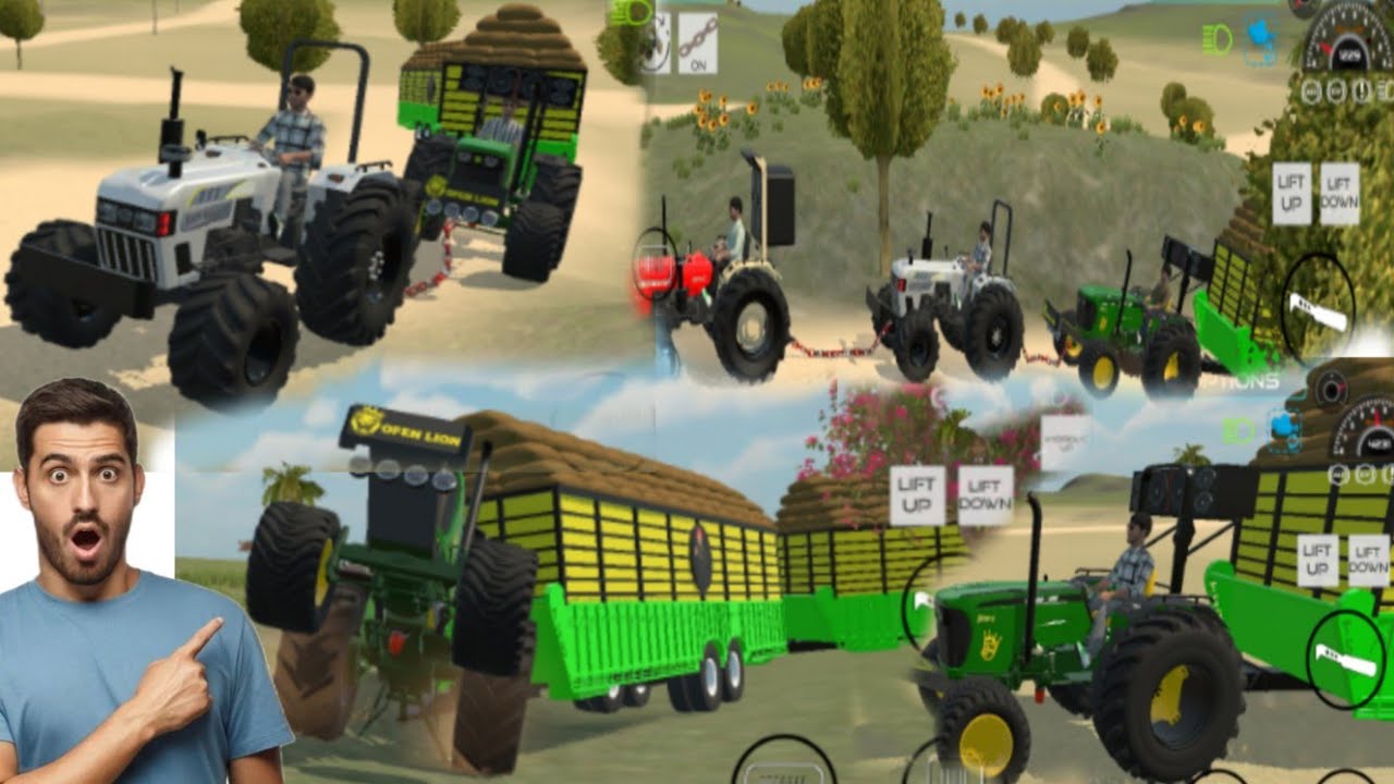 🛑 Drive truck and tochan king loaded trolley #viral #indiantractor3d #gaming 
