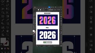 Adobe Illustrator 2026 – Stunning Gradient Text Effect Tutorial #shorts #graphicdesign