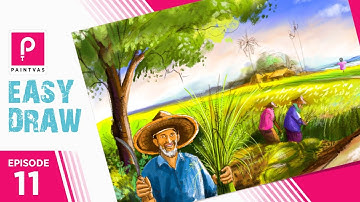 Farming Landscape Concept Drawing l Speed Art l Adobe photoshop cc 2023. | Episode- 11