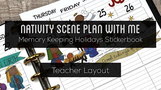 Nativity Christmas Plan with Me | Teacher Layout | The Happy Planner