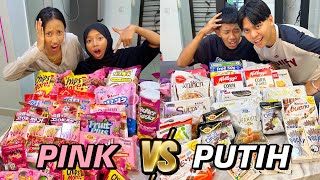 ADIK BORONG JAJAN IKUT WARNA! PINK VS PUTIH