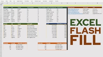 Excel Flash Fill (Hızlı Doldurma) Özelliği | Excel Dersleri