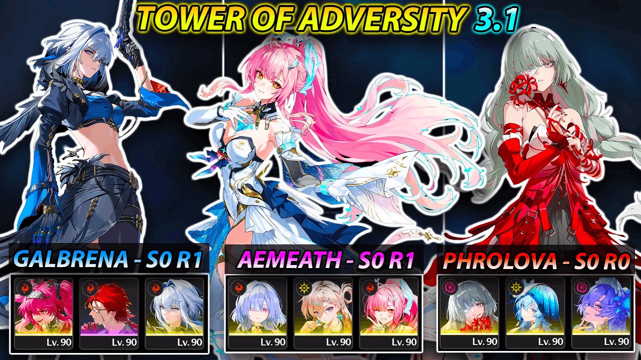 [NEW TOA] GALBRENA, AEMEATH & PHROLOVA TEAMS |Tower of Adversity 36 Crest | Wuthering Waves 3.1 WUWA