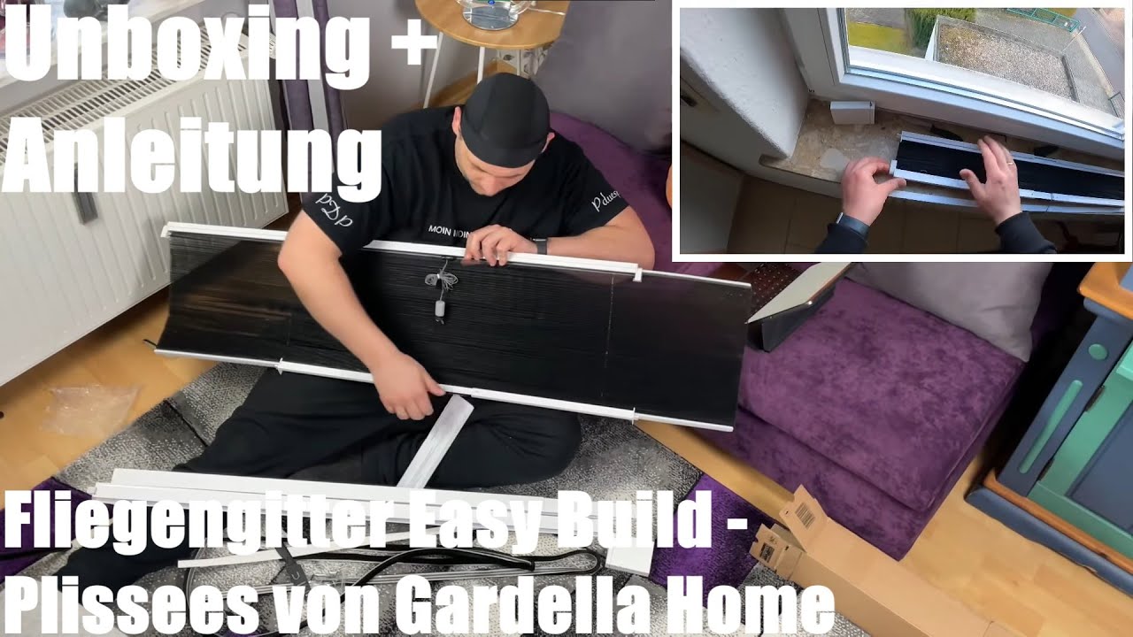 Fliegengitter Easy Build (Lidl) - Insektenschutz Plissees von Gardella Home  Unboxing & Anleitung - YouTube