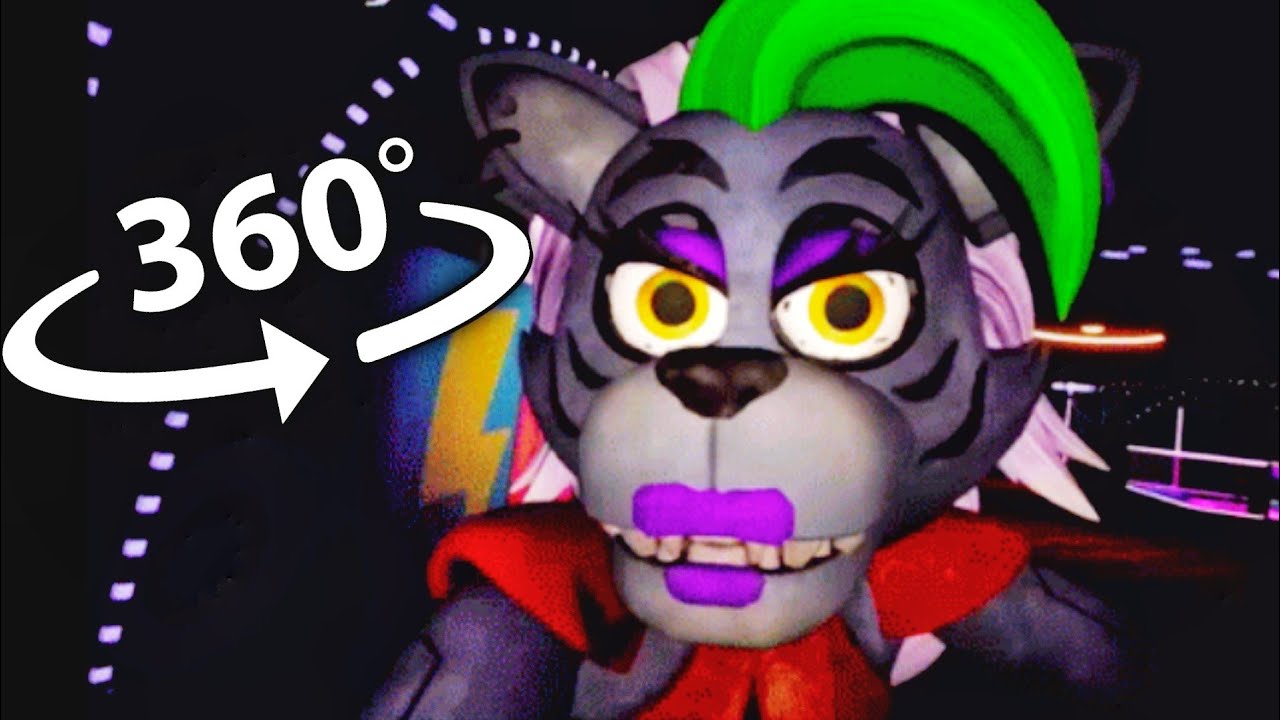 360° Video FNAF Security Breach Shattered Roxy (Roxxane Wolf) Chases