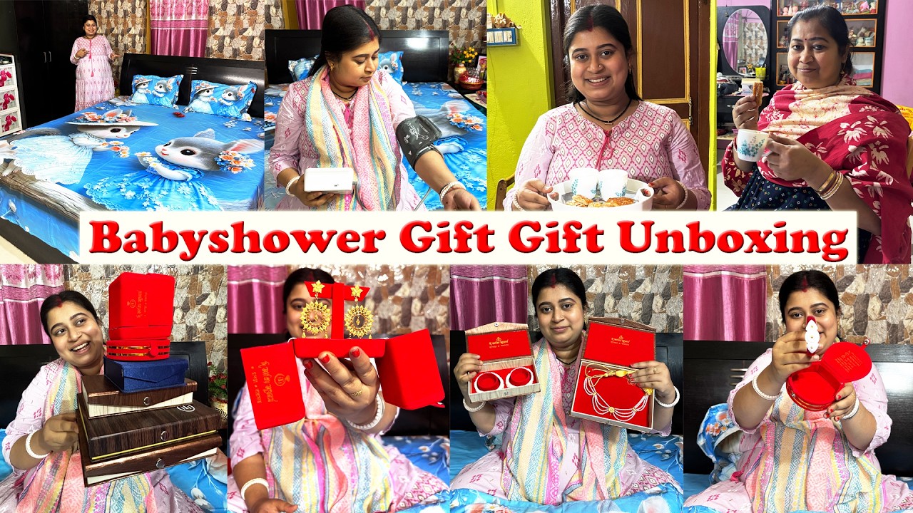 আমার সাধে পাওয়া সব সোনার গয়না গুলো তোমাদের দেখালাম💫 Babyshower Gold Gift Unboxing