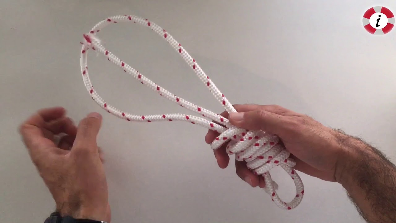 Nudo silbato guardavidas, salvamento. Horca corredizo