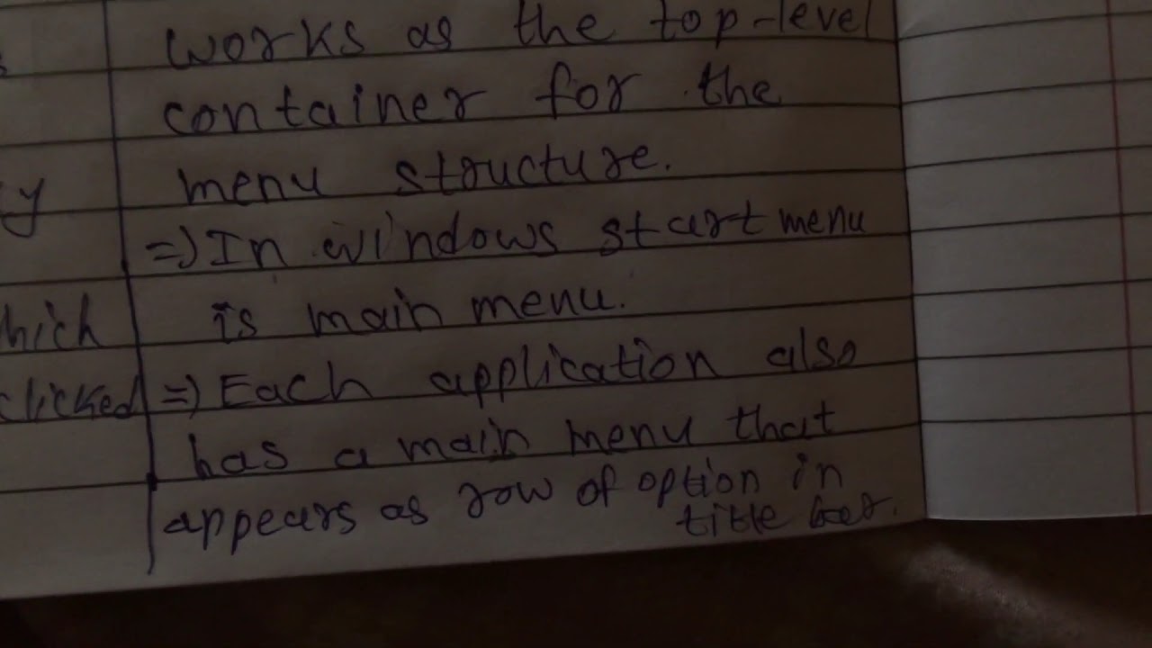 Explain difference between context menu and  Main menu | Answers