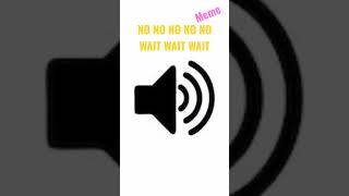 NO NO NO NO NO WAIT WAIT WAIT meme funny sound effect #sound #soundeffects