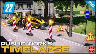 🚧 Removing Grass And Dirt For Three New Bus Stops ⭐ FS22 City Public Works Timelapse
