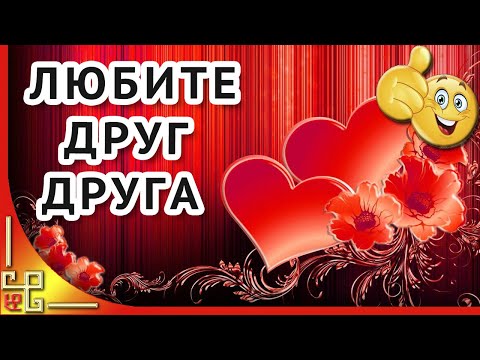 Любите друг друга. Красивое поздравление с Днем влюбленных. 14 февраля. Видео открытка.Стихи о любви