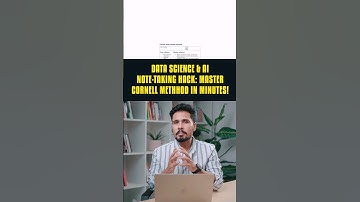 Cornell Notes-Taking Technique for Data Science, DA, AI #datascience #data #ai