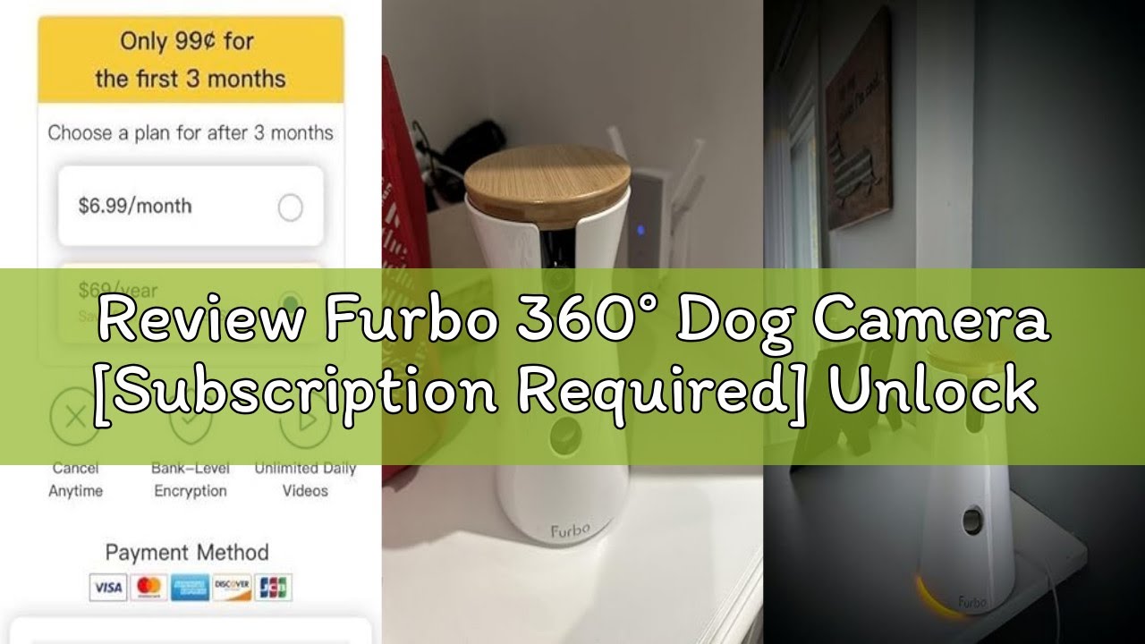 Review Furbo 360° Dog Camera [Subscription Required] Unlock w/Paid Plan: Home Security & Dog Safety