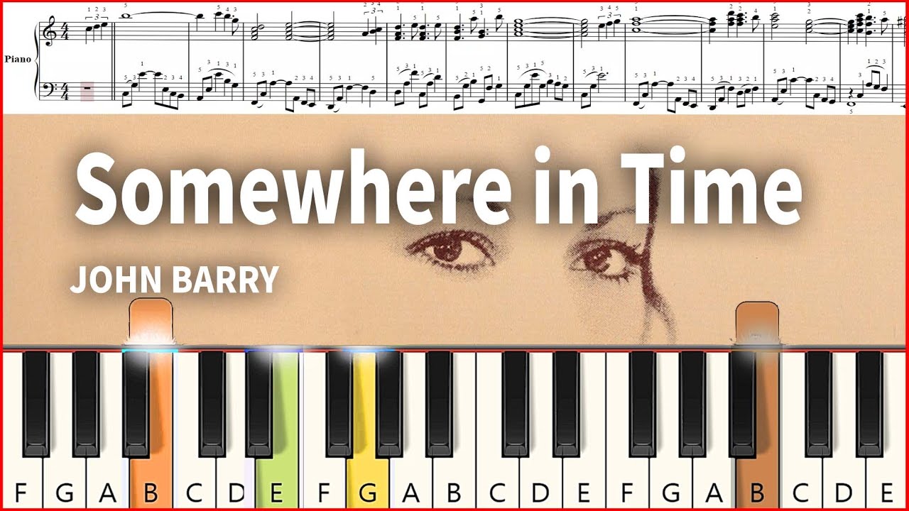 Somewhere in Time Easy Piano Tutorial John Barry
