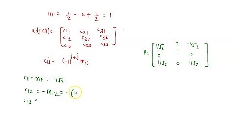 Determine whether the matrix is orthogonal. An invertible square matrix A is called orthogonal if A…