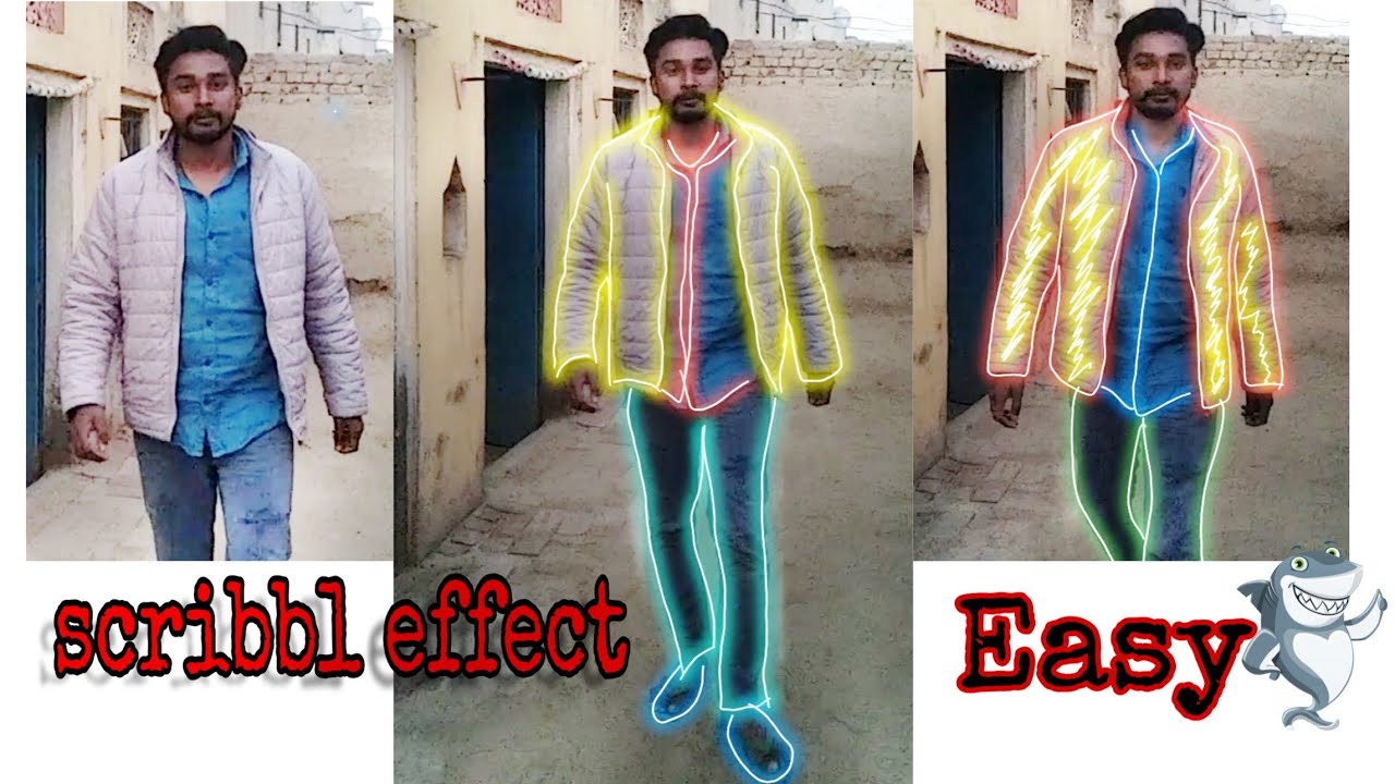 How To Editing Glowing Line In Android Mobile | Tiktok Scribble Effect ...