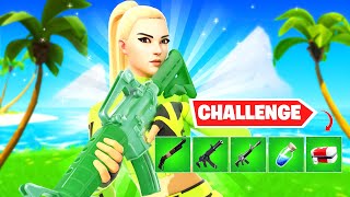 The GREEN *ONLY* Challenge in Fortnite Battle Royale