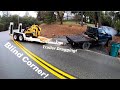 Truck and Trailer stuck after Avoiding an Accident!