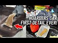 Deep Cleaning A Nasty Hoarders Car | First Detail Ever Car Detailing Transformation!