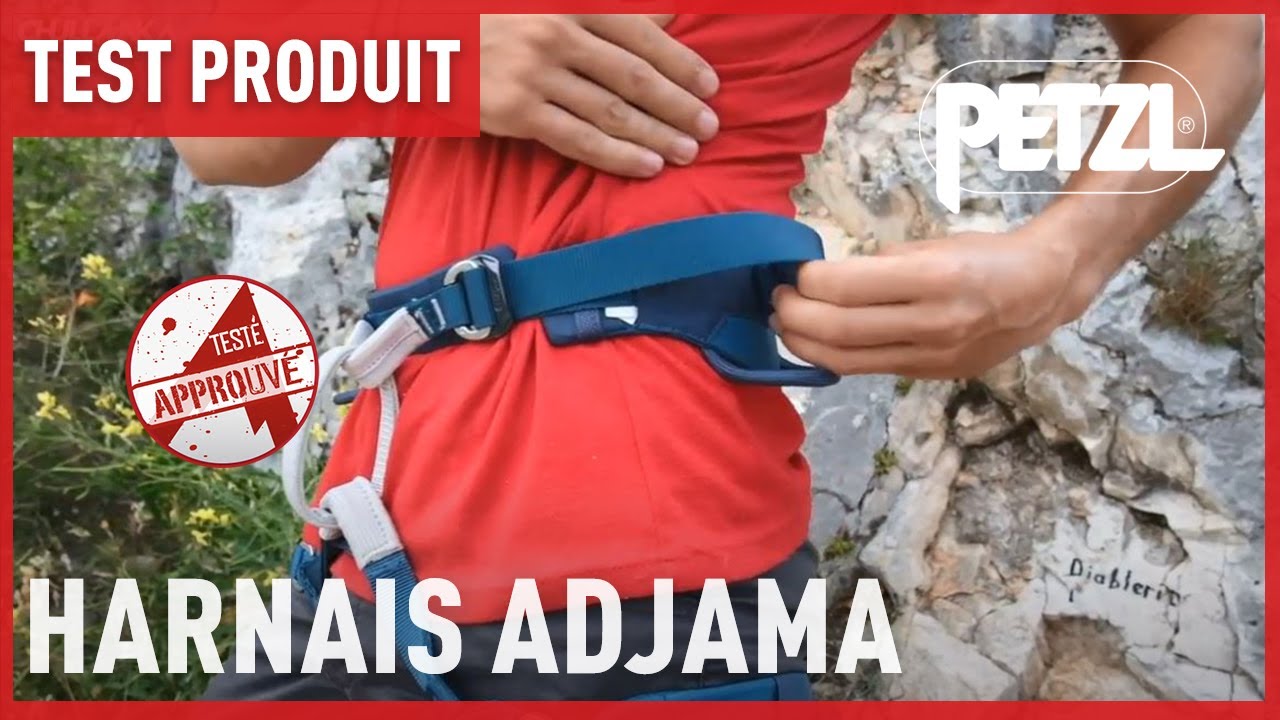 ADJAMA, Harnais d'escalade et d'alpinisme avec tours de cuisse ajustables  pour la pratique en falaise et en grande voie - Petzl France