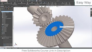 Correct Way to Make Bevel Gear Mating in Solidworks