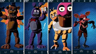 NEW FNAF Security Breach RUIN DLC Skins?! REACT with Glitchtrap