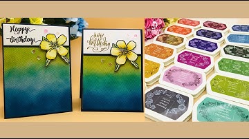 AlinaCraft New Colorful Ink Pad Test & Graduated Color Background Making