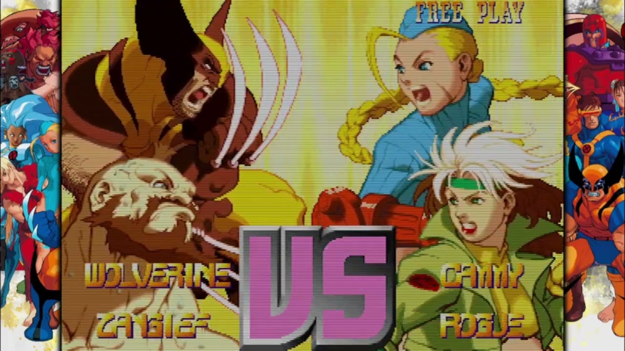 X-Men vs Street Fighter Wolverine Zangief