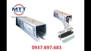 Con trượt cáp dẹt và máng ray C cầu trục