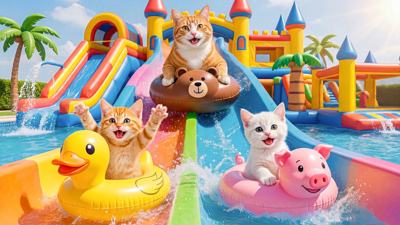 Mama Cat Trims Fur on the Farm and Makes Tiger Hat For Kittens At Home🐾🎩🐯