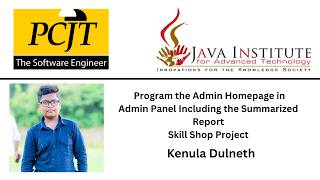 Famous Task 42:  Program the Admin Homepage in Admin Panel Including the Summarized Report. Net Worth