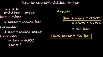 how to convert millibar to bar - pressure converter