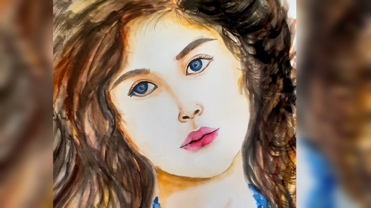 How To Make Water Colour portrait |Water Colour Drawing | By  Aashi Art & Craft