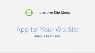 Impressive Site Menu: Unique features.