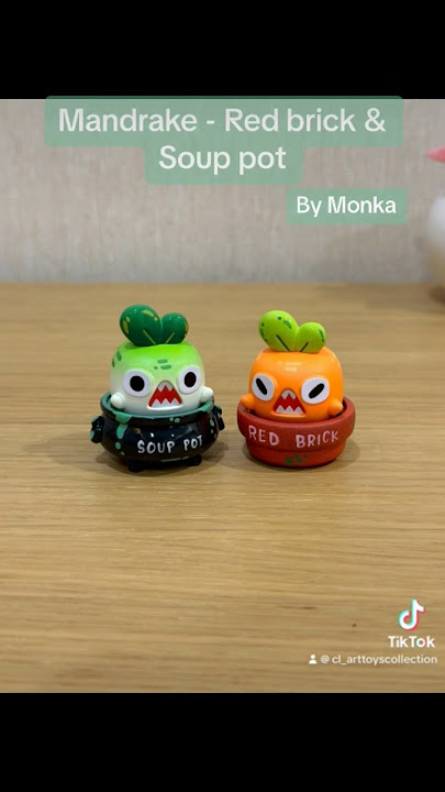 Mandrake - Red brick & Soup pot by Monka #arttoy #designertoys #unboxing #monka #mandrake